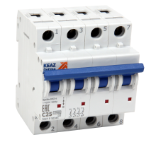 Выключатель автоматический четырехполюсный OptiDin BM63-4NC63-10-УХЛ3  260221  КЭАЗ