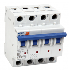 Выключатель автоматический четырехполюсный OptiDin BM63-4NC63-10-УХЛ3  260221  КЭАЗ