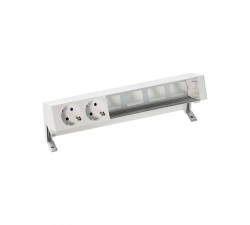 Simon S400 Настольный розеточный блок, 2х2P+E, 4 пустых модуля, белый, Simon 400  42602000-130  Simon