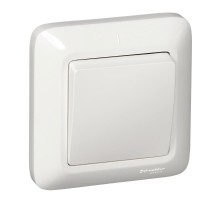 ПРИМА С/У Белый Выключатель 1-клавишный 6А (в сборе) (опт.упак.)  S16-057-B  Schneider Electric