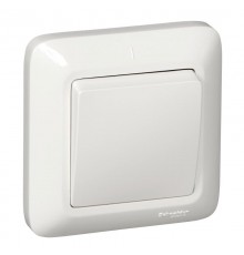 ПРИМА С/У Белый Выключатель 1-клавишный 6А (в сборе) (опт.упак.)  S16-057-B  Schneider Electric