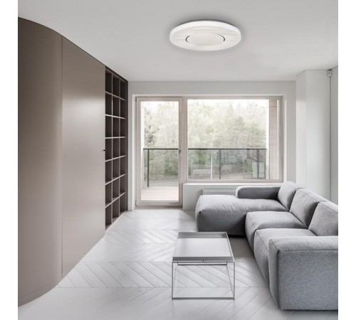 Светильник светодиодный декоративный бытовой накл. с пультом AL1836 тарелка 72W 3000К-6000K белый  41235  Feron