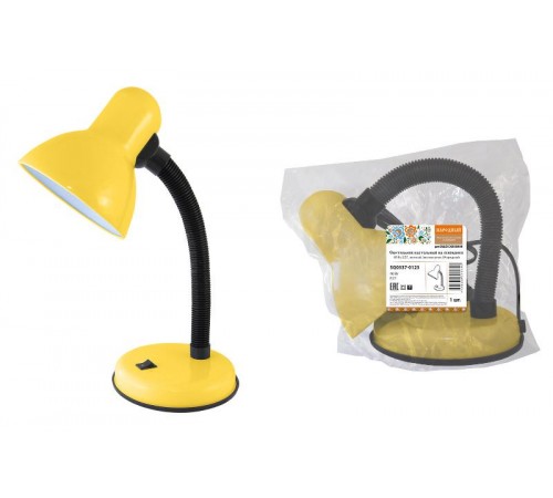 Светильник настольный на основании 40Вт, E27, желтый, (мягкая упак.) Народный  SQ0337-0123  TDM