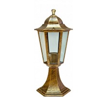 Светильник садово-парковый 6104 60W 230V E27 170*170*370мм черное золото  11131  FERON