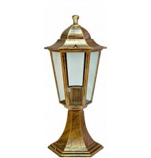 Светильник садово-парковый 6104 60W 230V E27 170*170*370мм черное золото  11131  FERON
