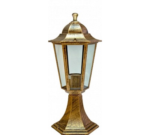 Светильник садово-парковый 6104 60W 230V E27 170*170*370мм черное золото  11131  FERON