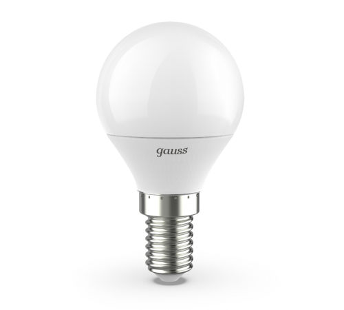 Лампа светодиодная LED 6,5Вт E14 220В 4100К шар  105101207  Gauss