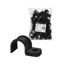Крепеж-скоба для трубы 32 мм односторонняя для прямого монтажа (25 шт.) черная   SQ0405-6114  TDM