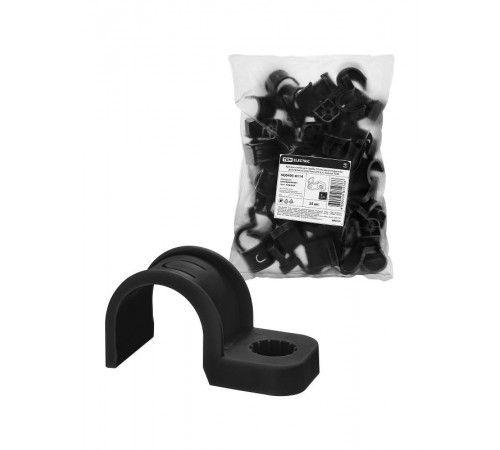 Крепеж-скоба для трубы 32 мм односторонняя для прямого монтажа (25 шт.) черная   SQ0405-6114  TDM