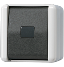 Кнопка без фиксации, однополюсная с НО контактом; для накладного монтажа IP44  831W  Jung