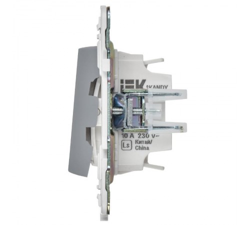 SKANDY Выключатель 2-клавишный 10А SK-V04Gr серый  SK-V20-0-10-K03  IEK