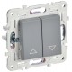 SKANDY Выключатель жалюзи 10А SK-V12Gr серый  SK-V15-0-10-K03  IEK