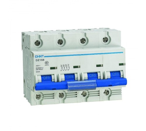 Выключатель автоматический четырехполюсный DZ158-125H 4P 125A 10kA х-ка (8-12In) (R)  158110  CHINT