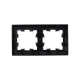 BRITE Рамка 2-ая РУ-2-2-Бр стекло черный матовый  BR-M22-G-31-K02  IEK