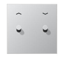 Центральная плата с символами "стрелки" для выключателей, 1 пост, 2 тумблера, конус; металл; алюминий; LS1912  AL12-5PK0  Jung