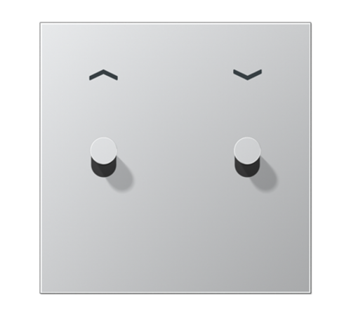 Центральная плата с символами "стрелки" для выключателей, 1 пост, 2 тумблера, конус; металл; алюминий; LS1912  AL12-5PK0  Jung