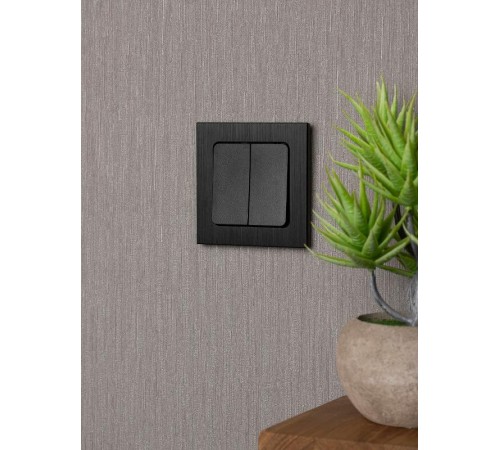 Стокгольм Механизм Выключателя 2-кл. проходного 10А в/к черный EKF PROxima  EZV10-027-20  EKF