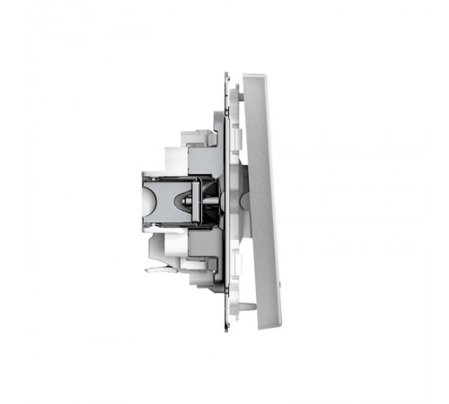 ArtGallery Алюминий Выключатель 1-клавишный с подсветкой, 10АХ, механизм, быстрозажим. клем.,  GAL000313S  SE