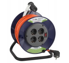 Удлинитель силовой ЭРА RPx-4es-3х1.0-40m на п. катушке c/з 4 гн 40м ПВС 3х1  Б0043055  ЭРА