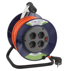 Удлинитель силовой ЭРА RPx-4es-3х1.0-40m на п. катушке c/з 4 гн 40м ПВС 3х1  Б0043055  ЭРА