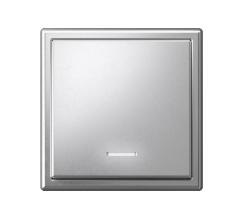 ArtGallery Алюминий Выключатель 1-клавишный с подсветкой, 10АХ, механизм, быстрозажим. клем.,  GAL000313S  SE