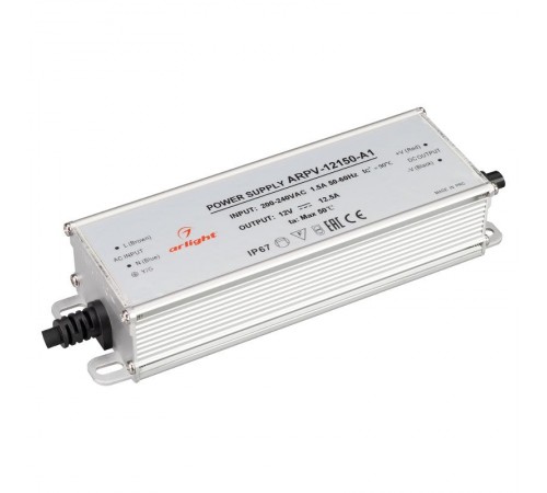 Блок питания ARPV-12150-A1 (12V, 12.5A, 150W) (Arlight, IP67 Металл, 3 года)  034206  Arlight