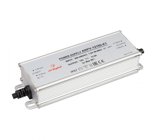Блок питания ARPV-12150-A1 (12V, 12.5A, 150W) (Arlight, IP67 Металл, 3 года)  034206  Arlight