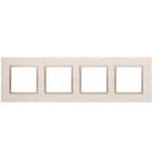 14-5204-04 Рамка на 4 поста, металл, Эра Elegance, шампань+шамп  Б0034560  ЭРА