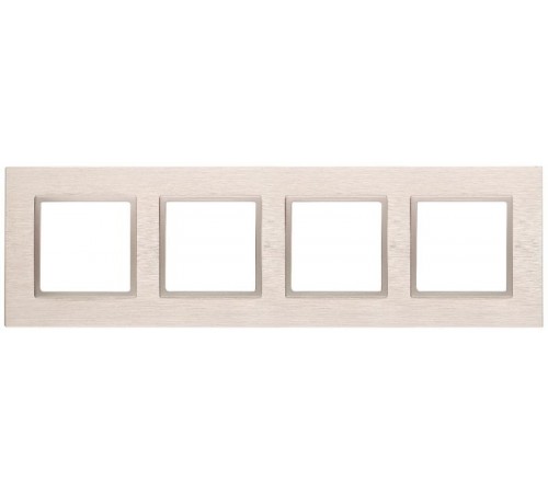 14-5204-04 Рамка на 4 поста, металл, Эра Elegance, шампань+шамп  Б0034560  ЭРА