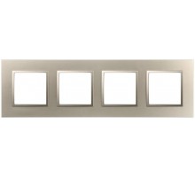 Рамка для розеток и выключателей Elegance 14-5014-04 Classic, на 4 поста, шампань  Б0060589  ЭРА