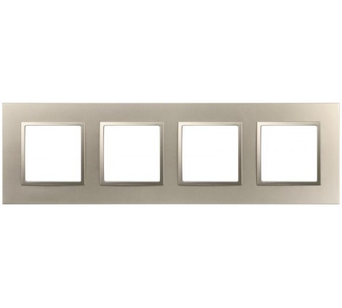 Рамка для розеток и выключателей Elegance 14-5014-04 Classic, на 4 поста, шампань  Б0060589  ЭРА