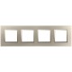 Рамка для розеток и выключателей Elegance 14-5014-04 Classic, на 4 поста, шампань  Б0060589  ЭРА