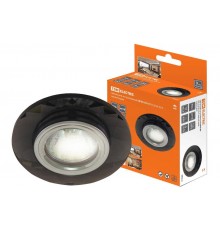 Светильник точечный встраиваемый под лампу СВ 03-03 MR16 50Вт G5.3 чёрный/хром  SQ0359-0049  TDM