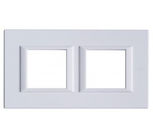 Axolute декоративные накладки прямоугольной формы, горизонтальные, цвет белый, на 2+2 модуля  HA4802M2HHD  Legrand