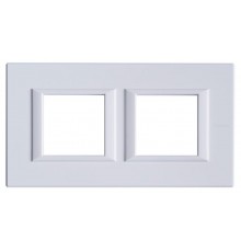 Axolute декоративные накладки прямоугольной формы, горизонтальные, цвет белый, на 2+2 модуля  HA4802M2HHD  Legrand