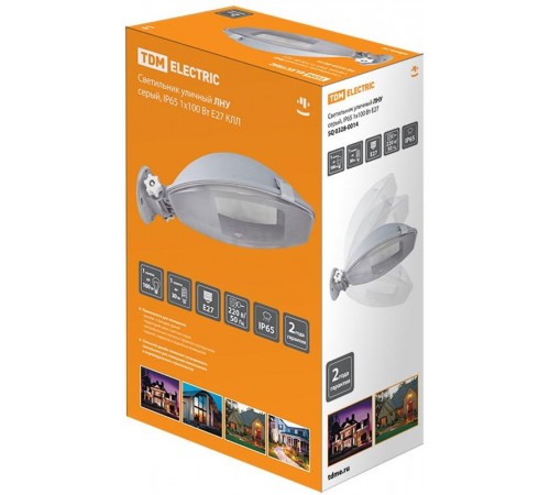 Светильник уличный настенный ЛБУ ЛНУ 100Вт ЛН/КЛЛ/LED Е27 IP65  SQ0328-0014  TDM