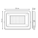 Прожектор светодиодный 70W 4450lm IP65 3000К черный  613527170  Gauss