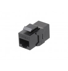 CA2-KJ-C6A-BK Проходной адаптер (coupler), RJ-45(8P8C) формата Keystone Jack, категория 6a, 4 пары, черный  444917  Hyperline
