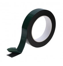 Двухсторонний скотч , черная, вспененная ЭВА основа, 25 мм, ролик 5 м  09-6125  REXANT