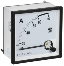 Амперметр Э47 80/5А кл. точн. 1,5 96х96мм  IPA20-6-0080-E  IEK