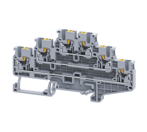 Клемма 3х-ярусная push-in OptiClip CP3L-2,5-3L-I-серый  331867  КЭАЗ