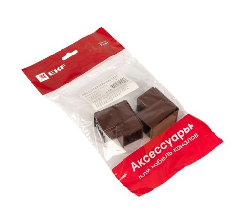 Поворот 90 гр. (25х25) (4 шт) Plast EKF PROxima  под темное деревоabd-25-25x4EKF