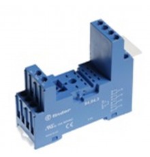 Розетка с винтовыми клеммами (с зажимной клетью) для реле 55.32, 55.34, таймера 85.02, 85.04; применяются модули 99.80  94843SMA  Finder