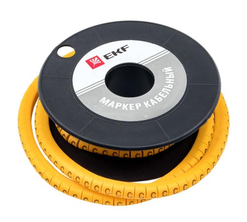 Маркер-кабельный 2,5кв.мм "C" (1000шт.) (ЕС-1) EKF PROxima  plc-KM-2.5-C  EKF