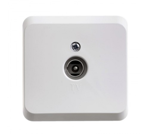 Этюд Белый О/У Розетка TV единственная 0,7dB  TVA-002B  SE