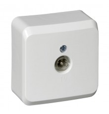 Этюд Белый О/У Розетка TV единственная 0,7dB  TVA-002B  SE