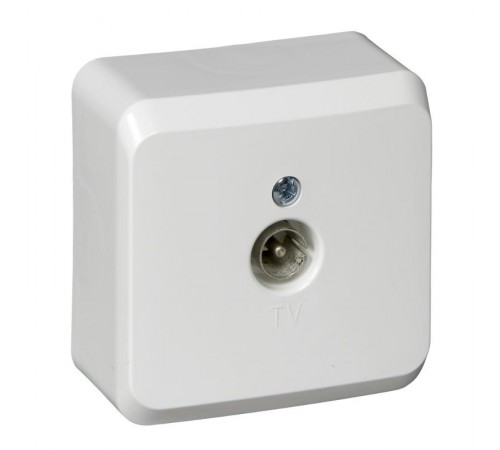 Этюд Белый О/У Розетка TV единственная 0,7dB  TVA-002B  SE