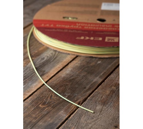 Термоусаживаемая трубка ТУТ нг 3/1,5 жел-зел рулон PROxima  tut-3-yg  EKF