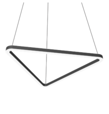 Светодиодный светильник Enso T 820x728x40 мм 36 Вт 3000 К подвесной RAL9005 черный матовый с рассеивателем опал  V1-R0-9T526-30000-2003630  VARTON