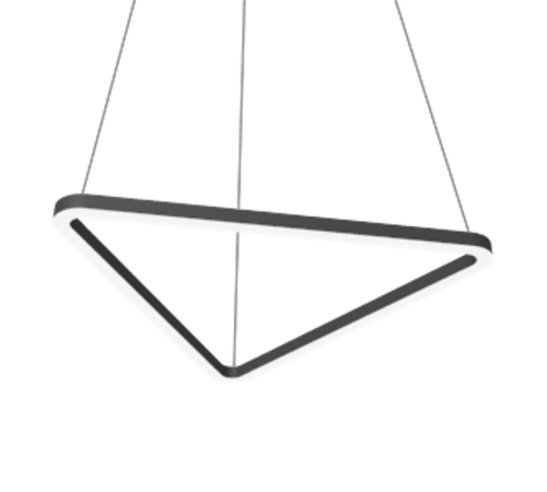 Светодиодный светильник Enso T 820x728x40 мм 36 Вт 3000 К подвесной RAL9005 черный матовый с рассеивателем опал  V1-R0-9T526-30000-2003630  VARTON